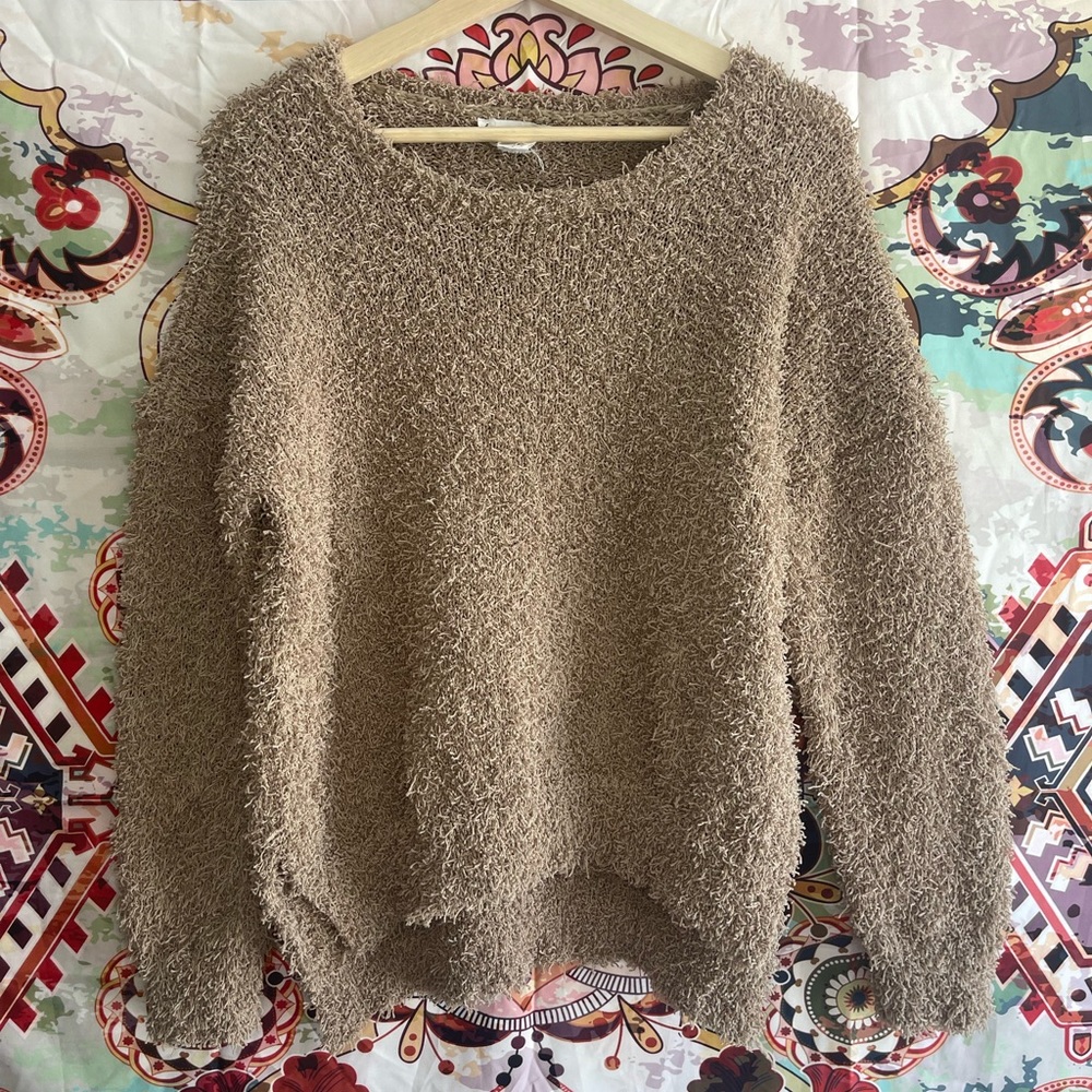 Shag sweatshirt brown, GENTLY USED